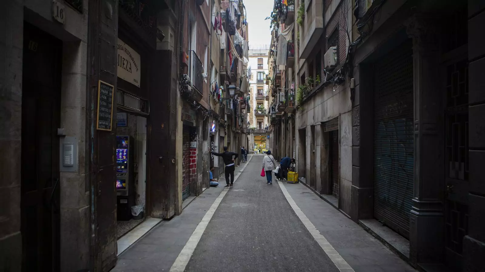 El carrer d'en Roig del Raval, espai on va haver-hi els enfrontaments