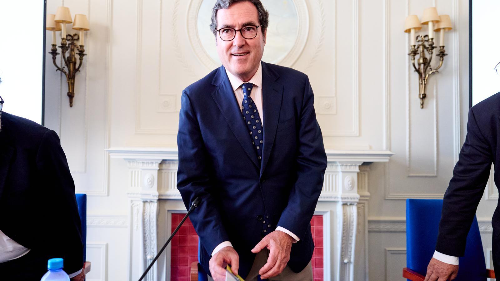 The president of the CEOE, Antonio Garamendi, in a recent image.