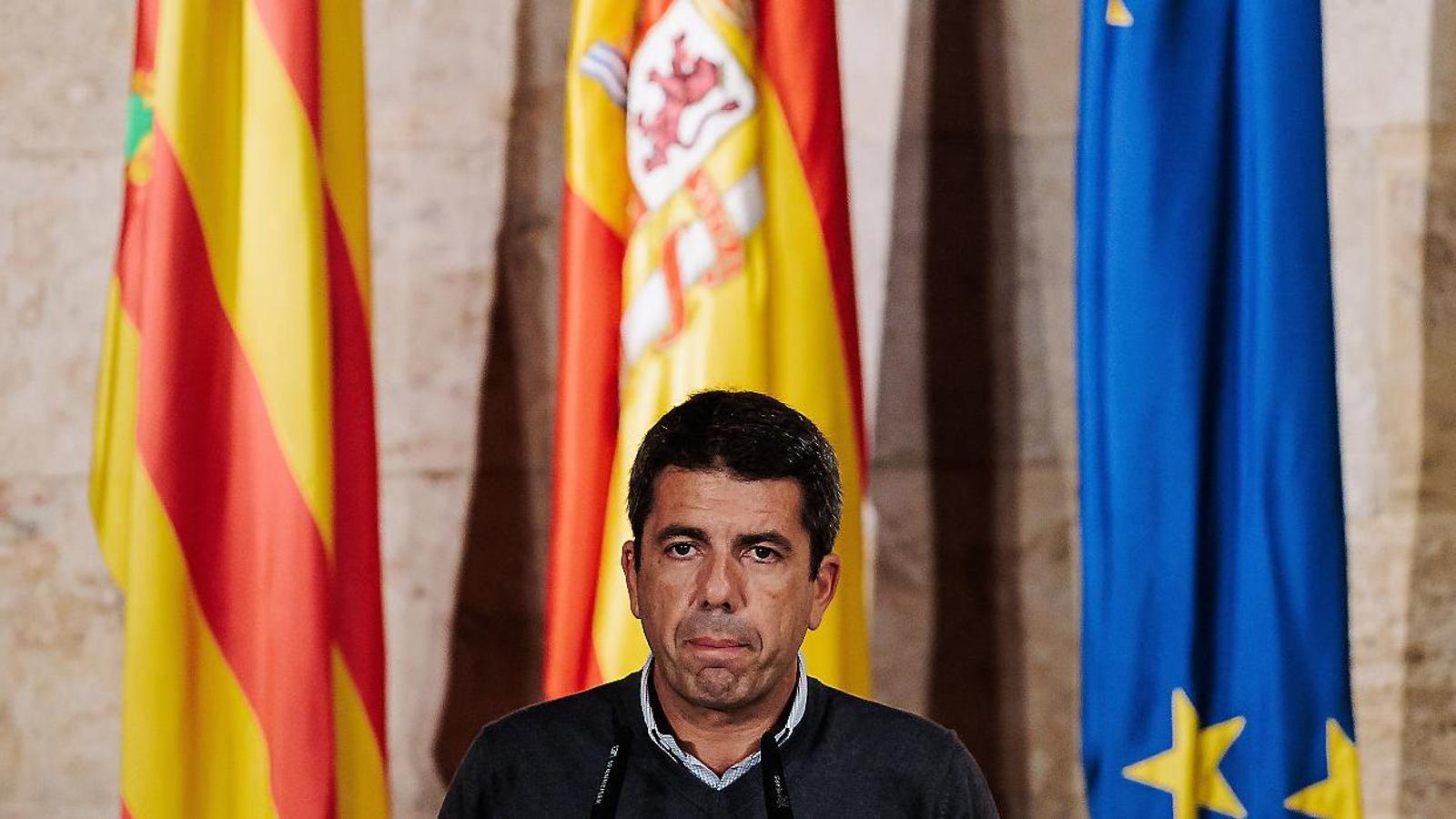 The president of Valencia, Carlos Mazón, in a recent appearance. CARLOS LUJÁN / EUROPA PRESS