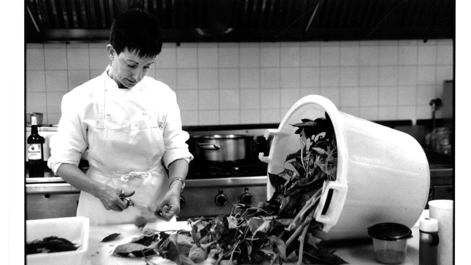 Carme Ruscalleda en los inicios del restaurante Sant Pau