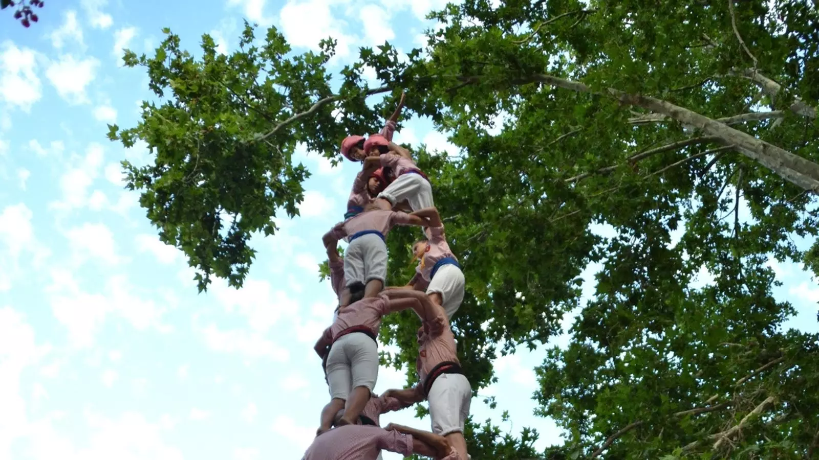 Els Xiquets revaliden el nivell de nou de la diada de la Riera de Gaià. ELOISA RUIZ / XIQUETS DE TARRAGONA
