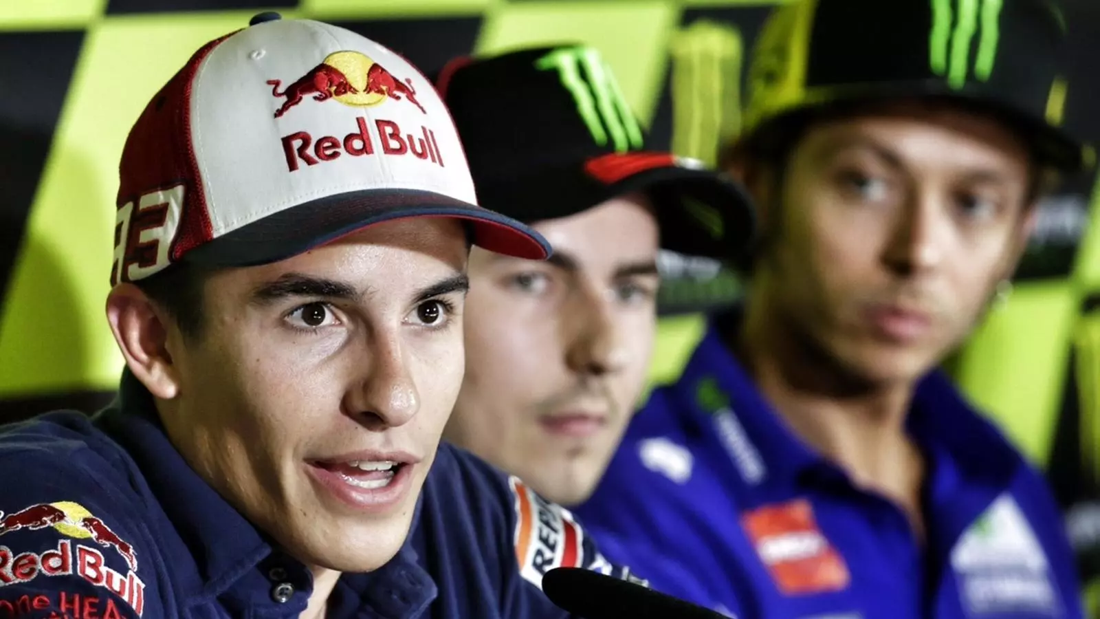 Marc Márquez, durant la roda de premsa / PERE VIRGILI