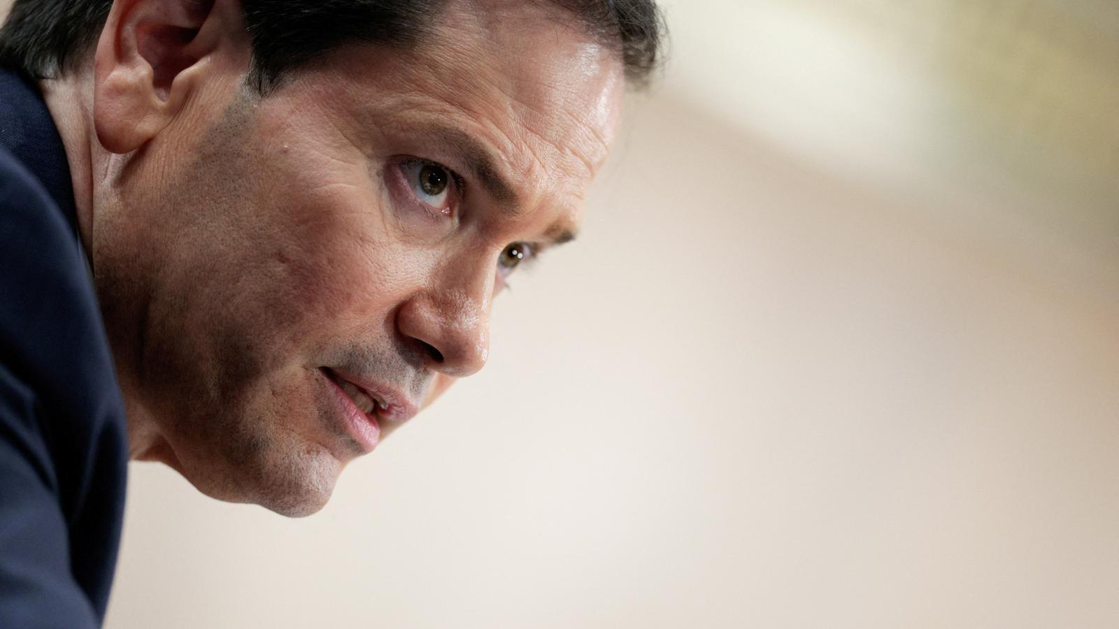 El secretario de Estado de los Estados Unidos, Marco Rubio, en una intervención en el Senado este martes.