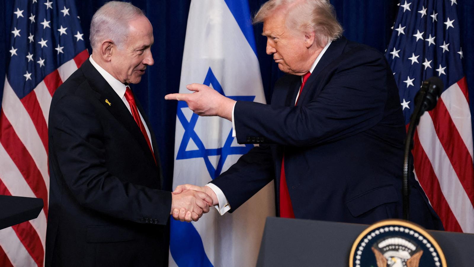 Benjamin Netanyahu and Donald Trump last December.