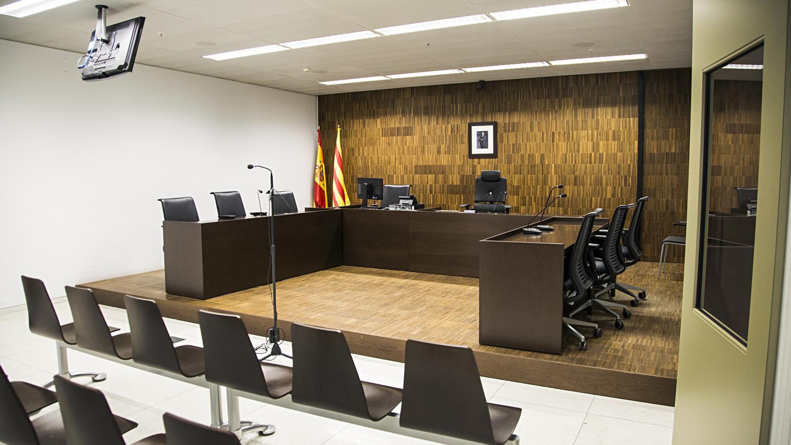 Una sala de vistas de la Ciudad de la Justicia
