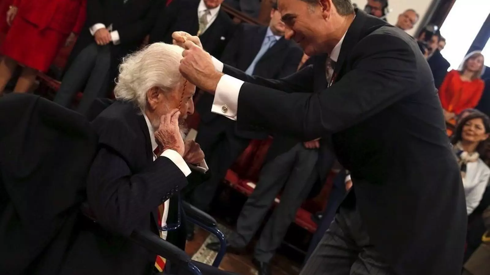 Fernando del Paso, durant la concessió del premi Cervantes 2015