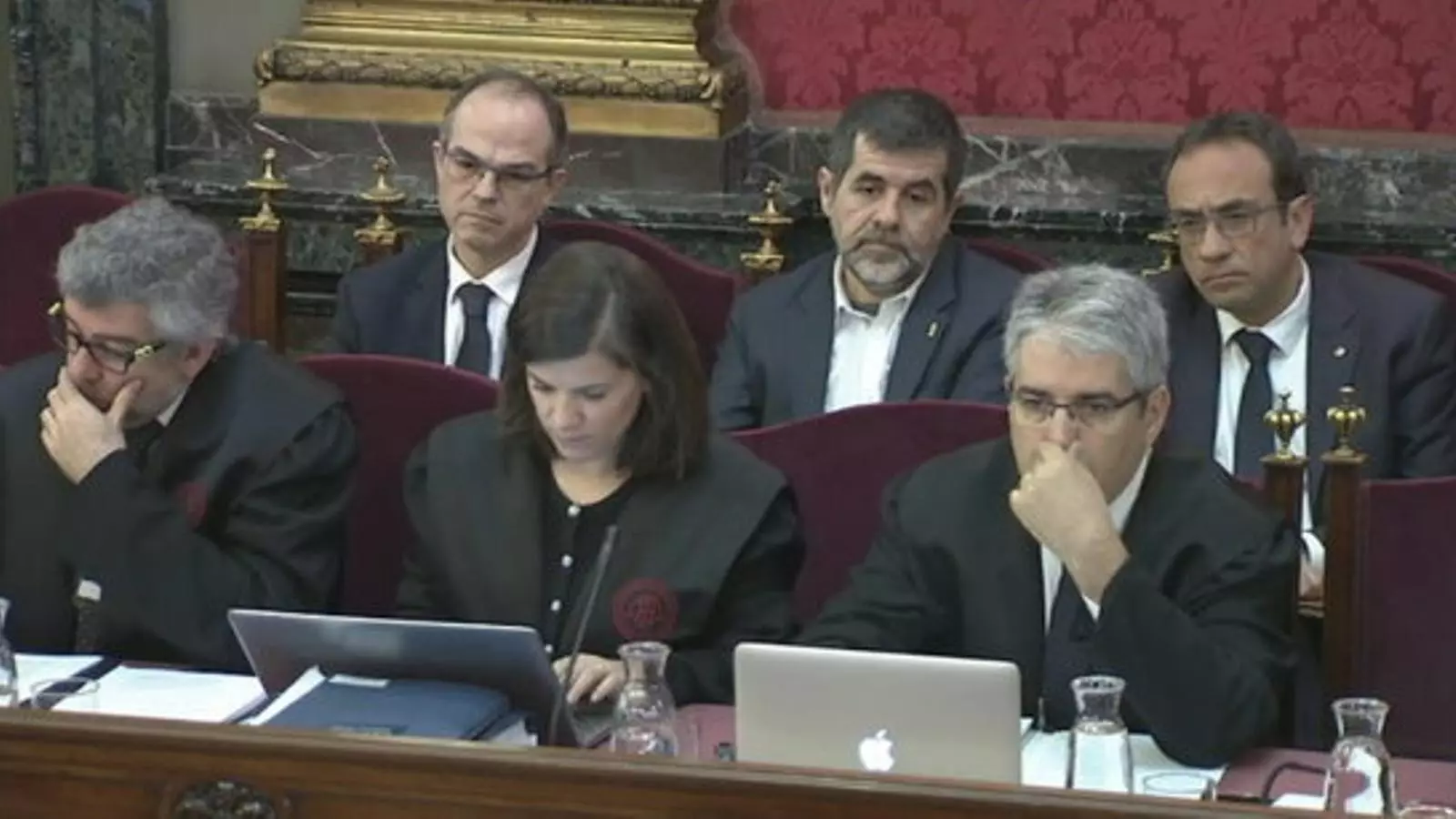 Jordi Turull, Jordi Sànchez i Josep Rull al Tribunal Suprem