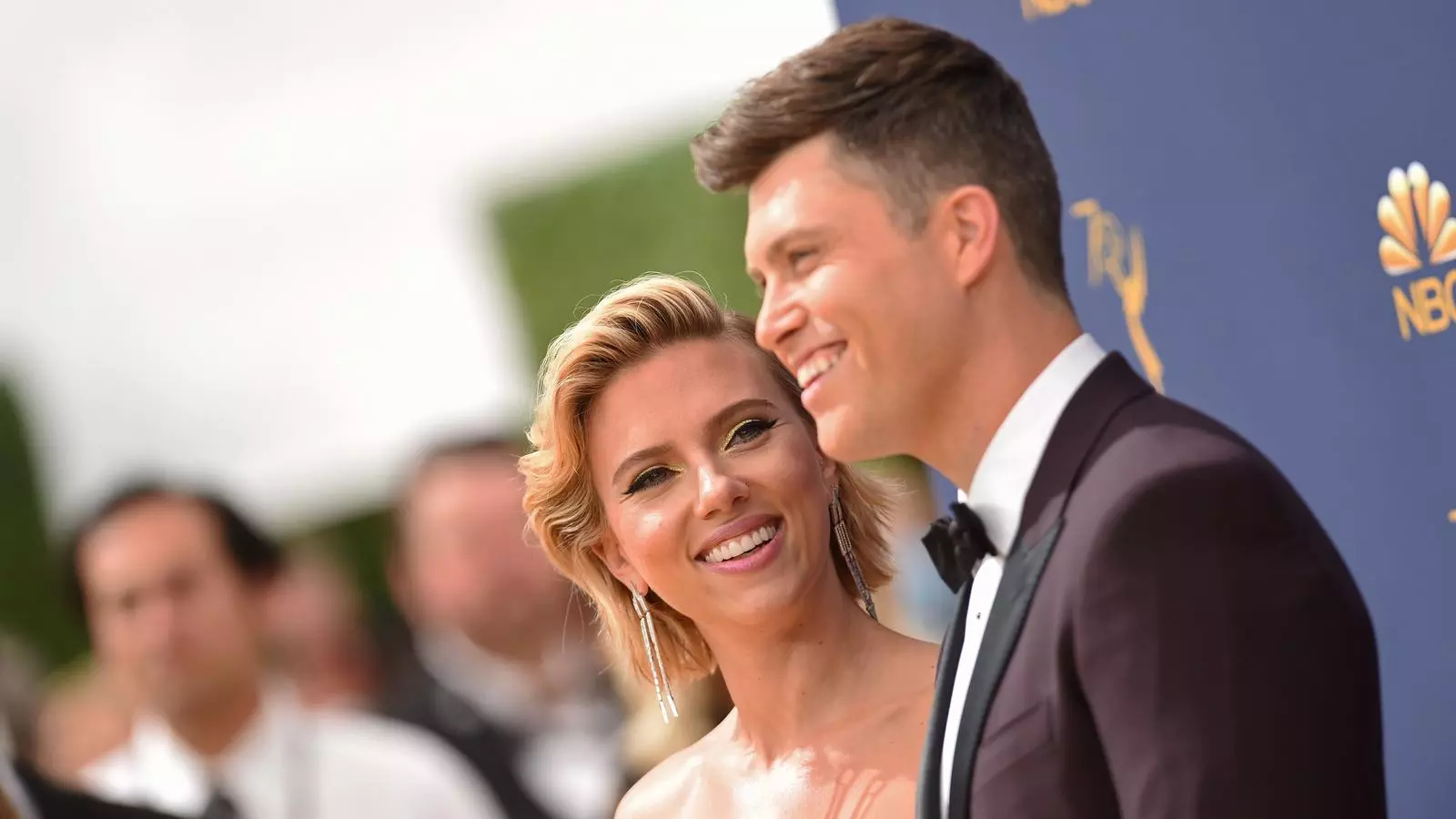 Scarlett Johansson i Colin Jost en una foto d'arxiu