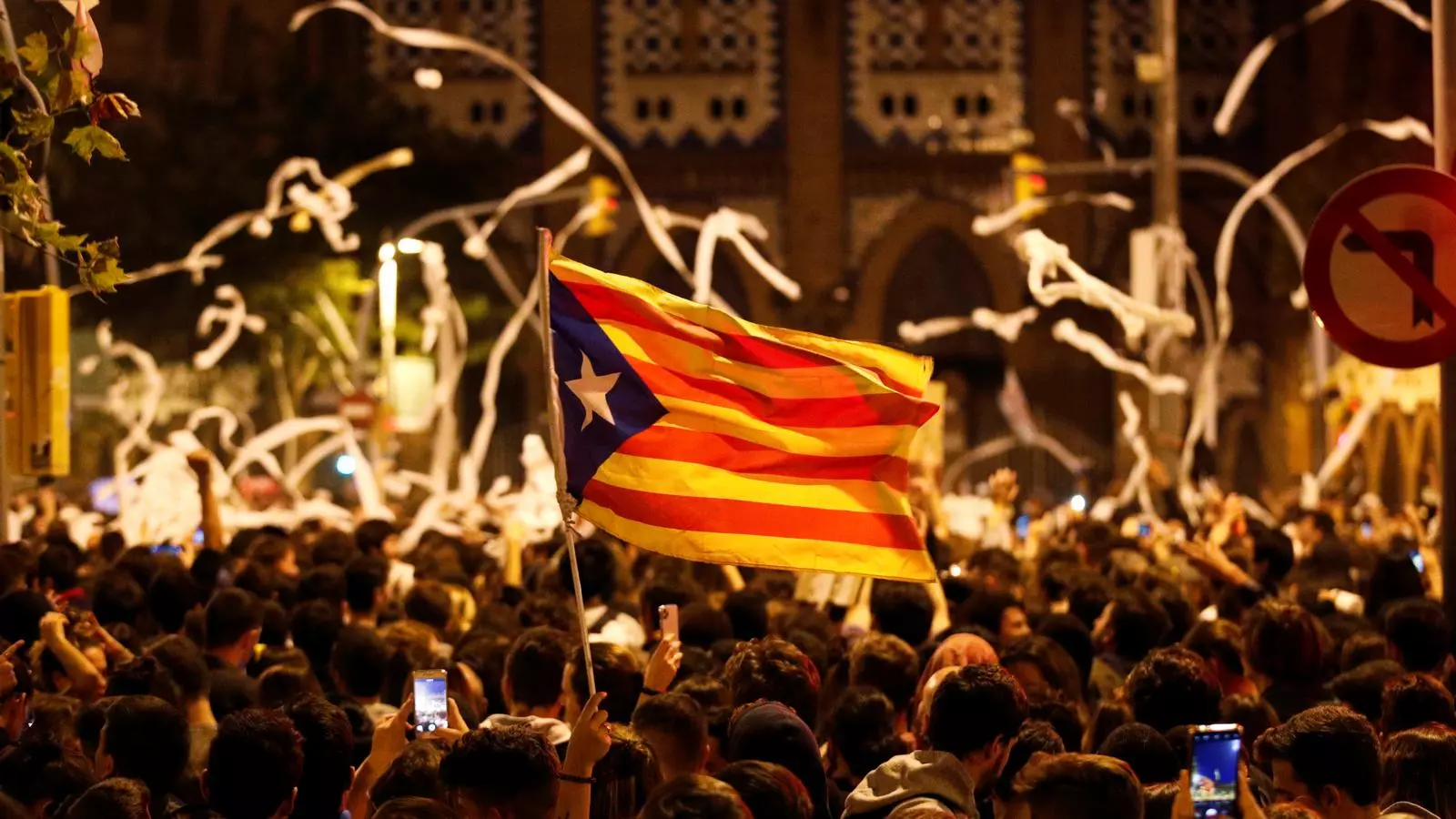 Manifestació independentista a Barcelona.
