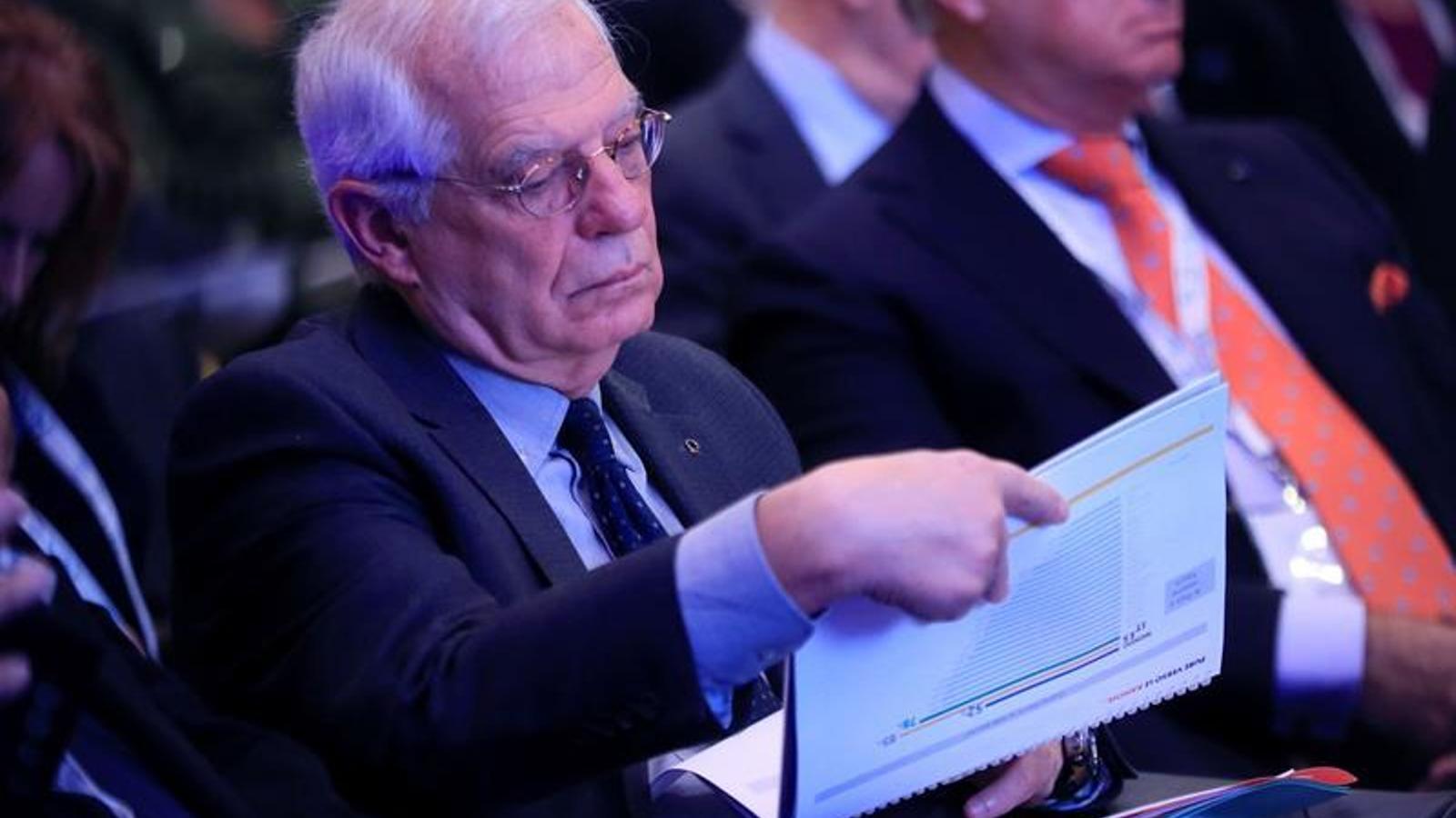 El ministre d'Exteriors, Josep Borrell, durant la inauguració del Fòrum Iberoamericà a Madrid