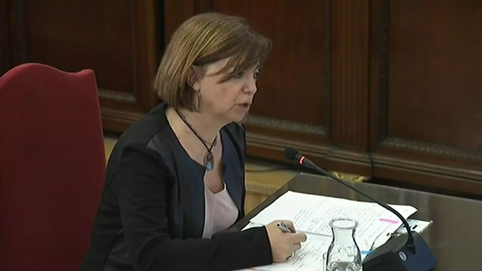 L'exconsellera de Governació Meritxell Borràs, durant el judici del Procés al Suprem