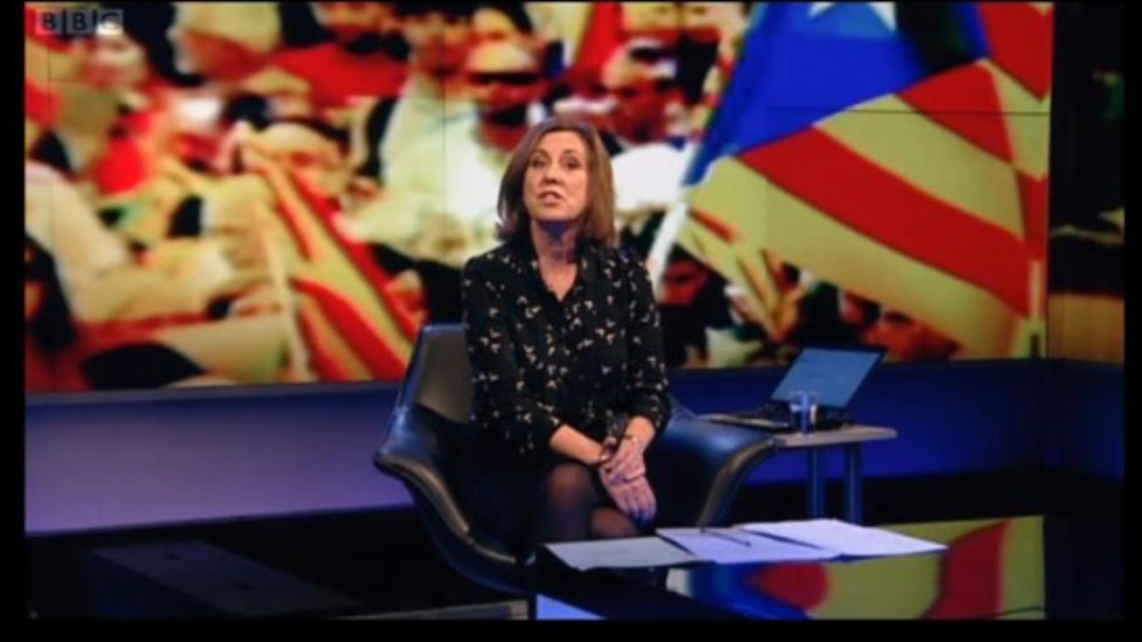 Una captura televisiva de la presentació del reportatge de la BBC sobre la independència, emès al programa 'Newsnight'