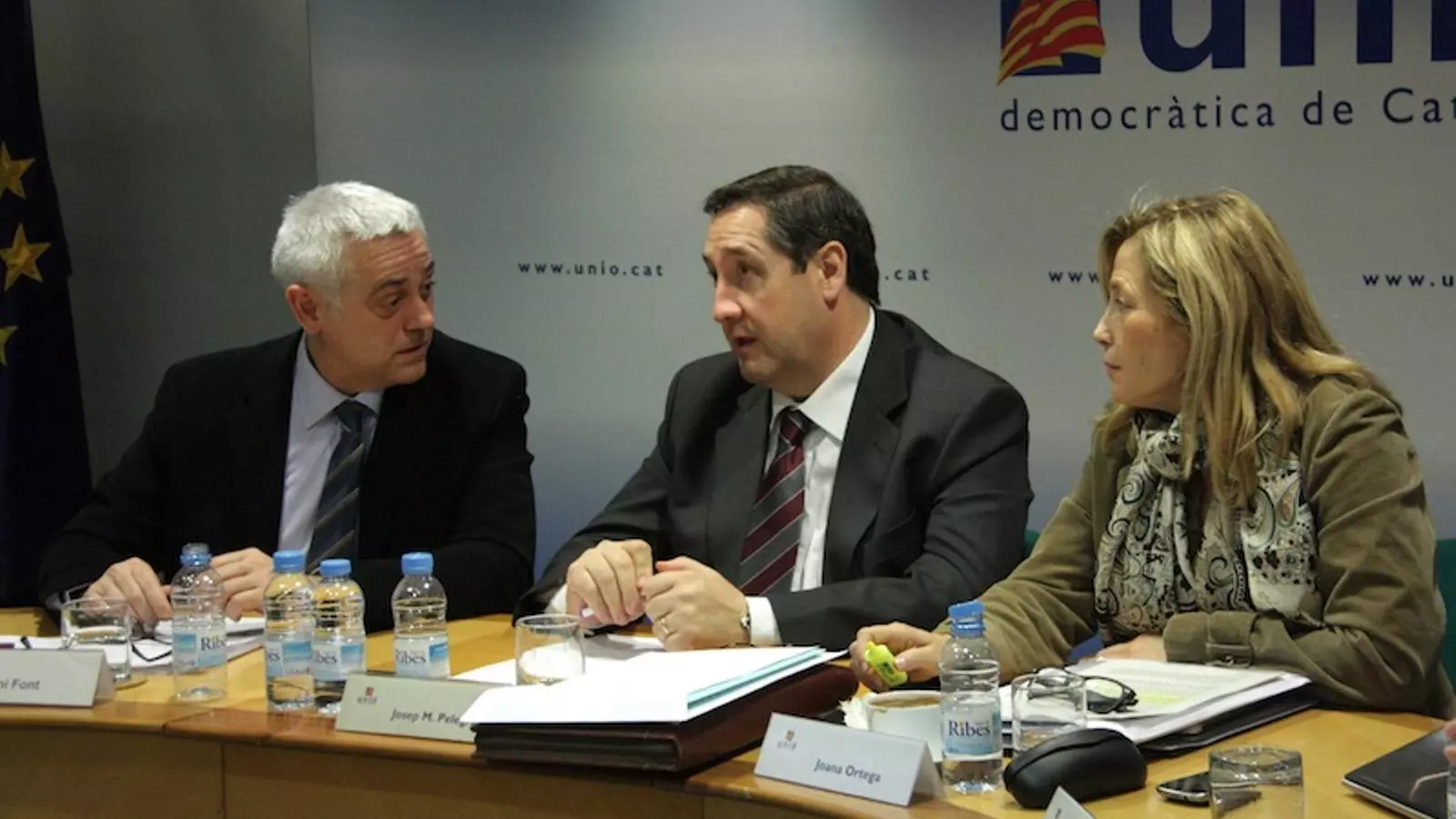 El comitè de govern d'Unió, amb Josep Maria Pelegrí al capdavant, s'ha reunit aquest matí / ACN