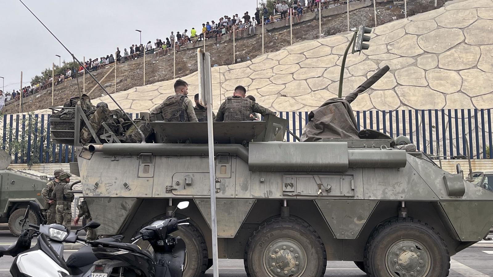 Army patrols watch the border in Morocco and the Spanish autonomous city of Ceuta.