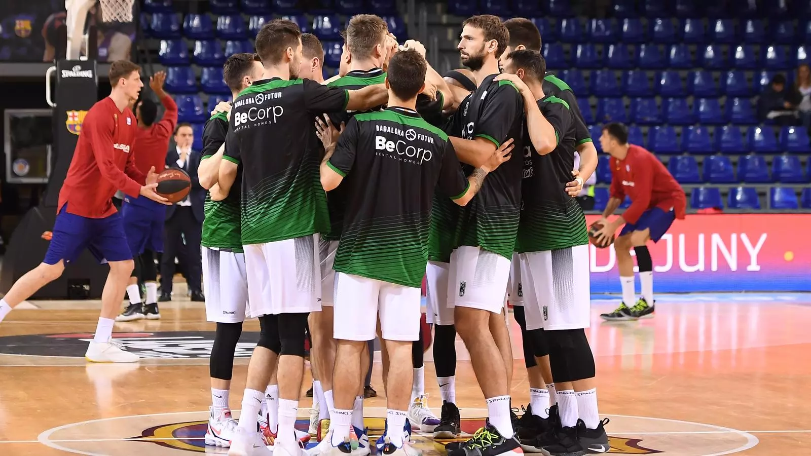 El Joventut durant el seu últim partit al Palau Blaugrana