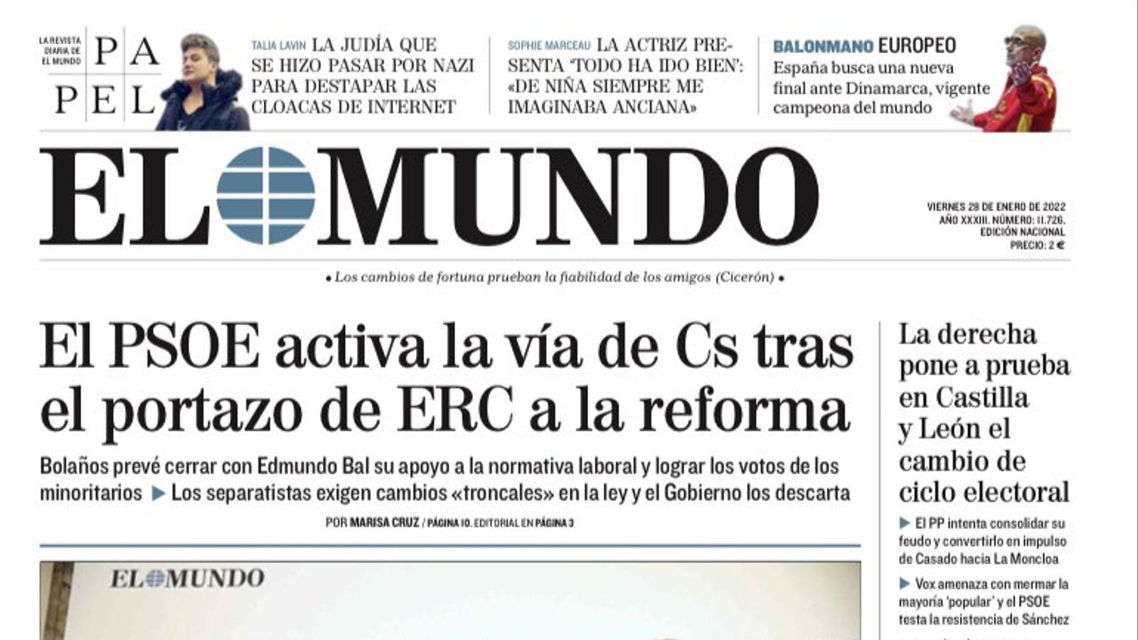 Portada 'El Mundo'