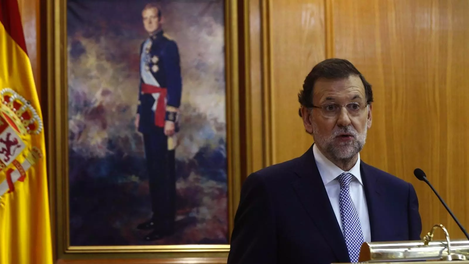 Rajoy durant la conferència / EFE