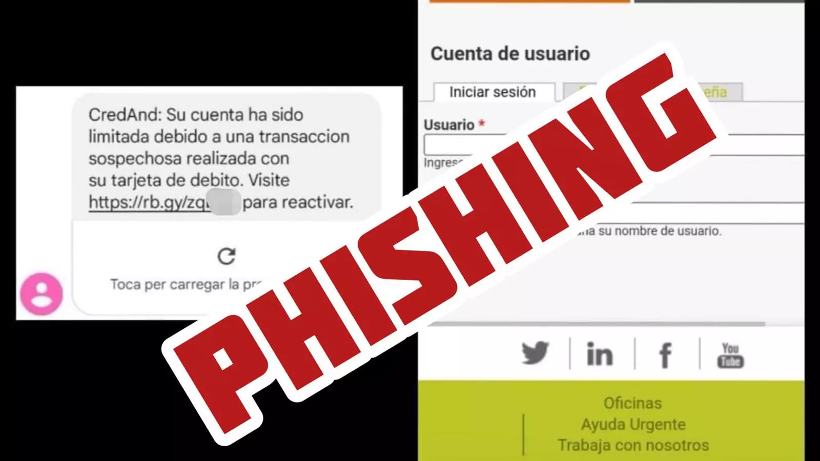 La policia alerta d'un intent de 'phising'.