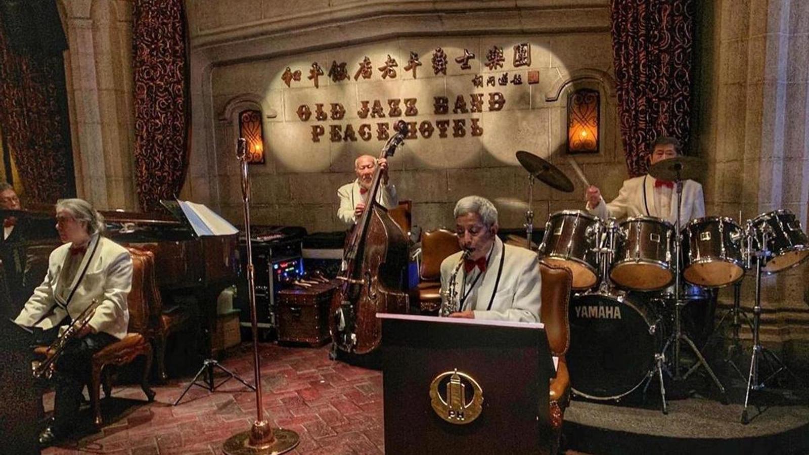 The Shanghai Fairmont Peace Hotel Jazz Orchestra is made up of musicians over 80 years old.