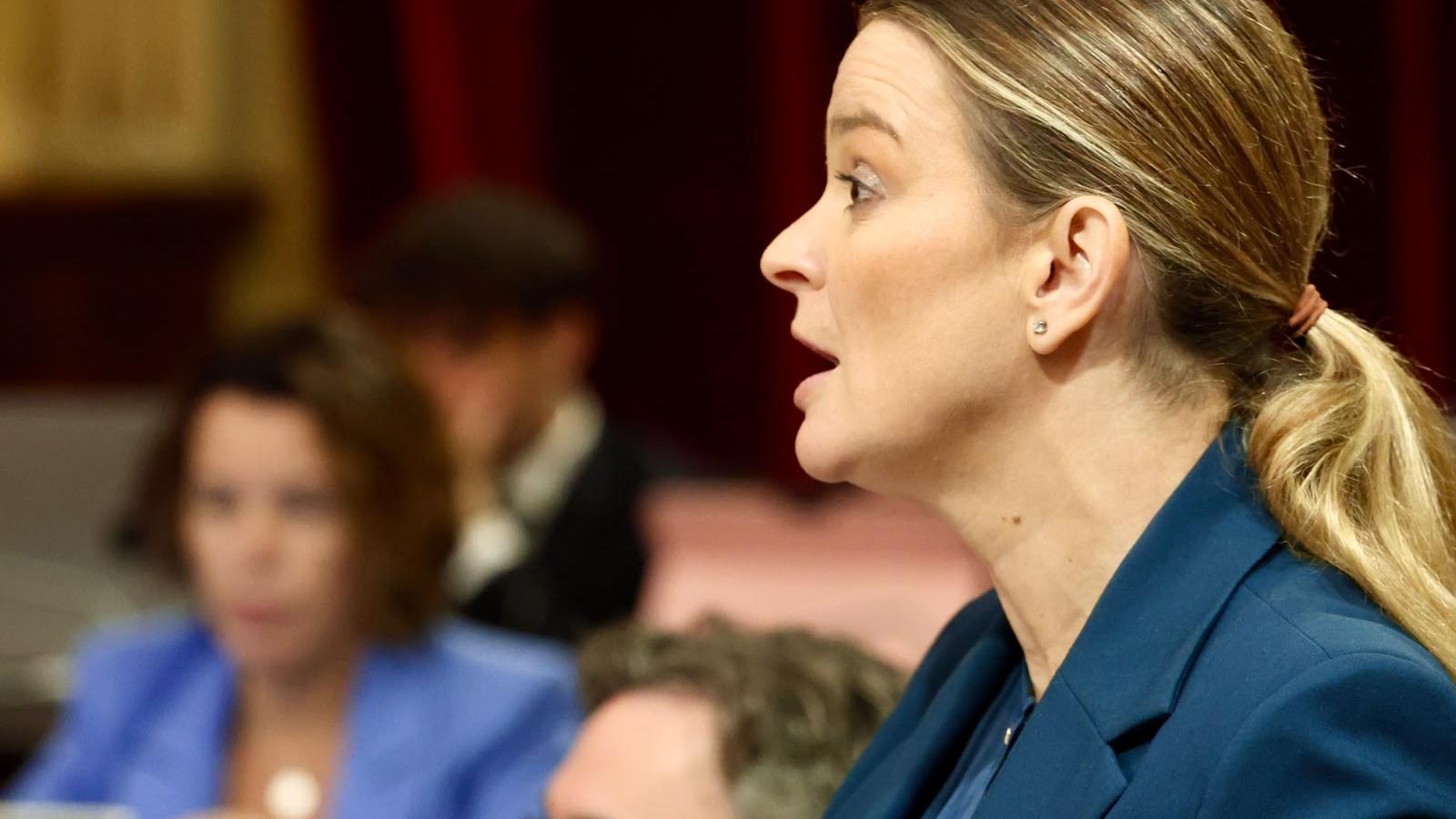 Marga Prohens heute Morgen im Parlament