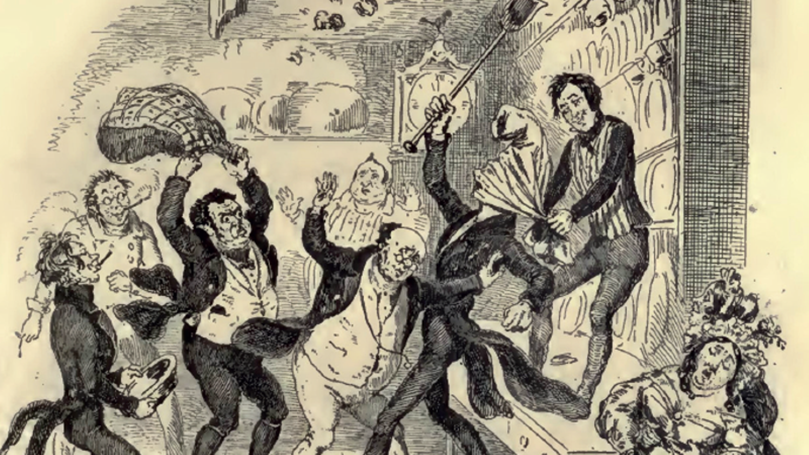 Una de les il·lustracions de la primera edició anglesa del 'Pickwick' de Dickens