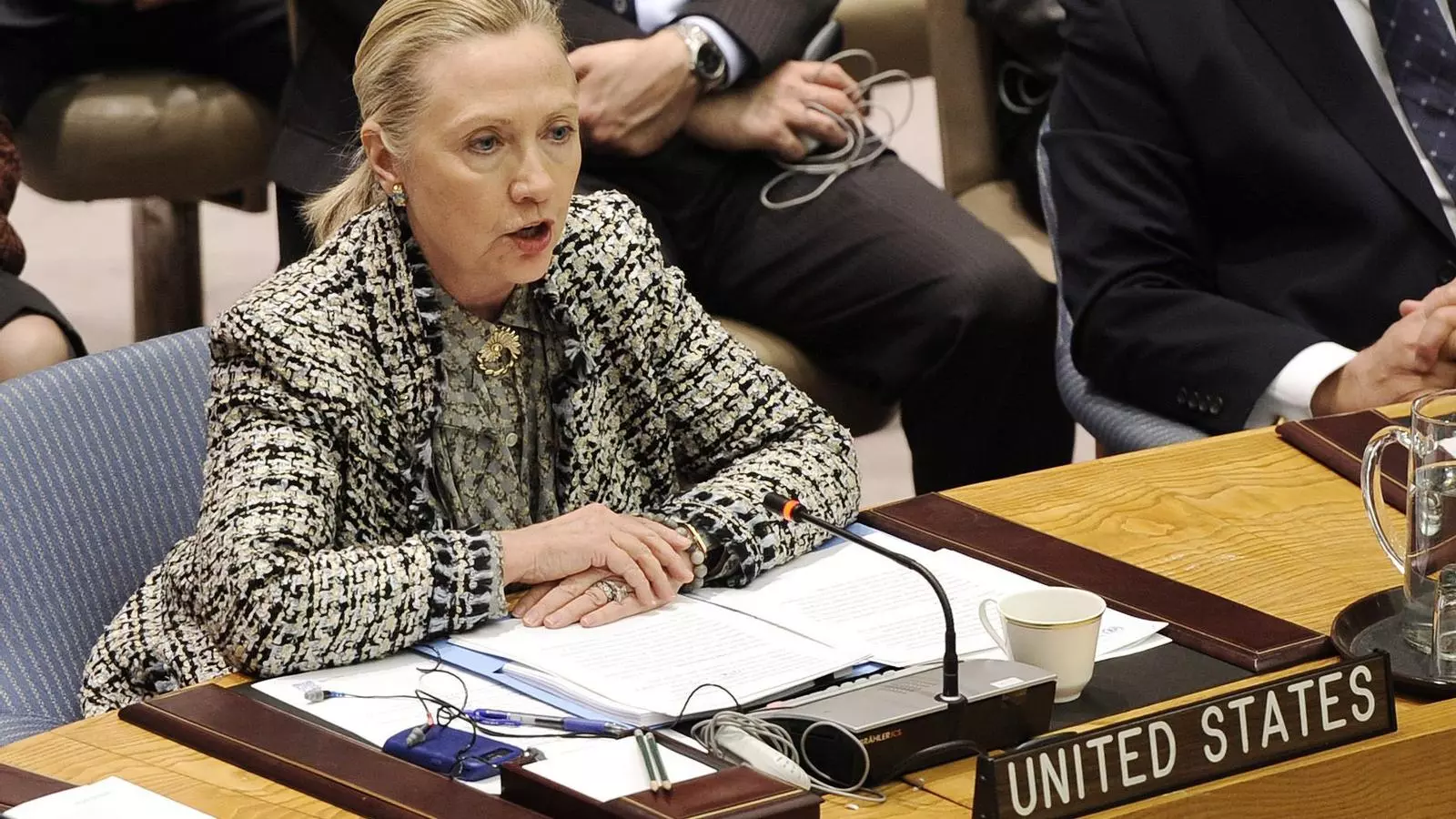 Hillary Clinton durant la reunió del Consell de Seguretat de l'ONU / EFE