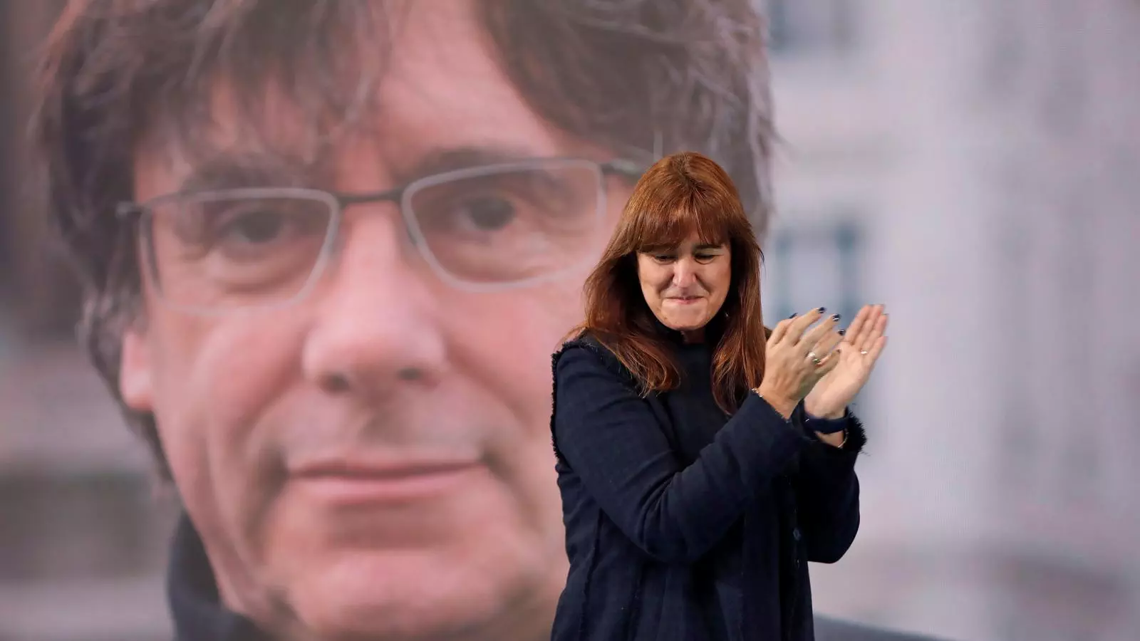 Els candidats de JxCat a les eleccions al Parlament Laura Borràs i Carles Puigdemont