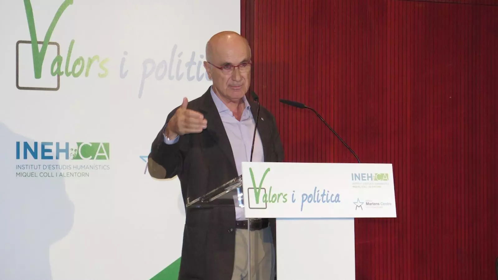 Duran, en una intervenció en una jornada de l'Institut d'Estudis Humanístics Miquel Coll i Alentorn / UNIÓ