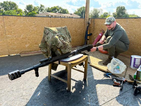 Mykola Misechko, Ukrainian judge and volunteer in an anti-drone unit in Kyiv.