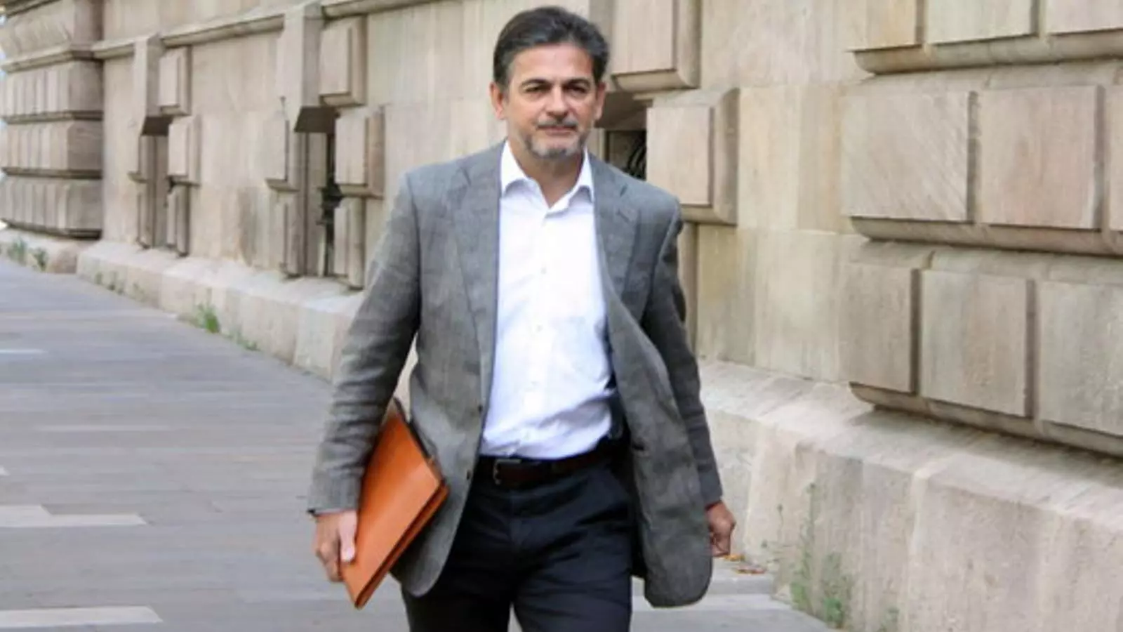L'exsecretari general de CDC, Oriol Pujol, arribant a l'Audiència de Barcelona