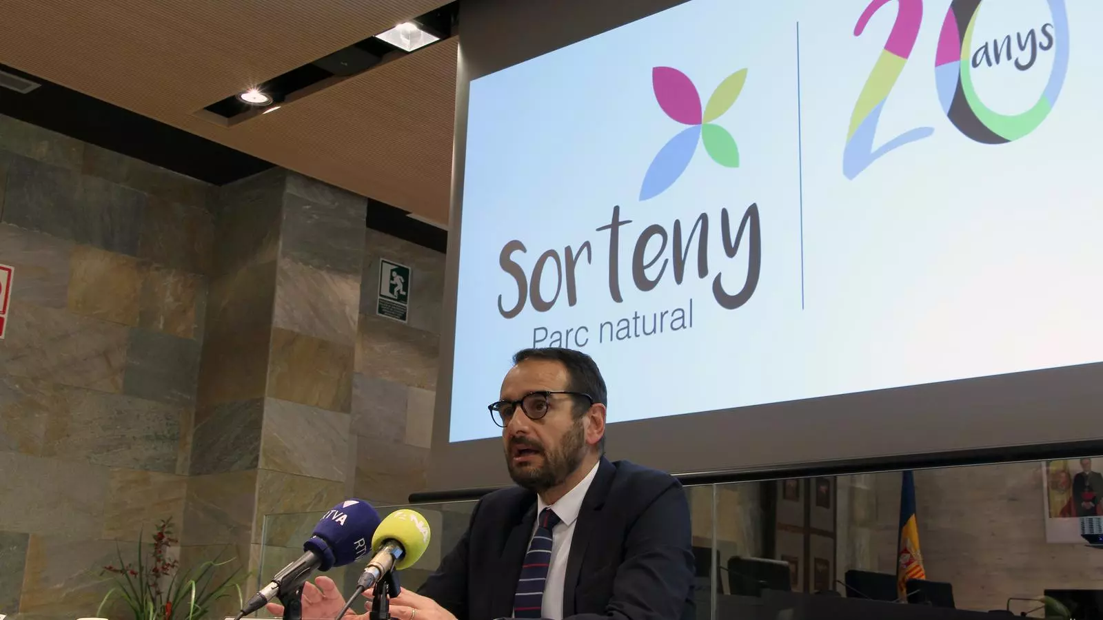 El conseller de Turisme, Esports i Dinamització del comú d'Ordino, Jordi Serracanta, presenta els actes previstos pel 20è aniversari del Parc natural de Sorteny. / C. G. (ANA)