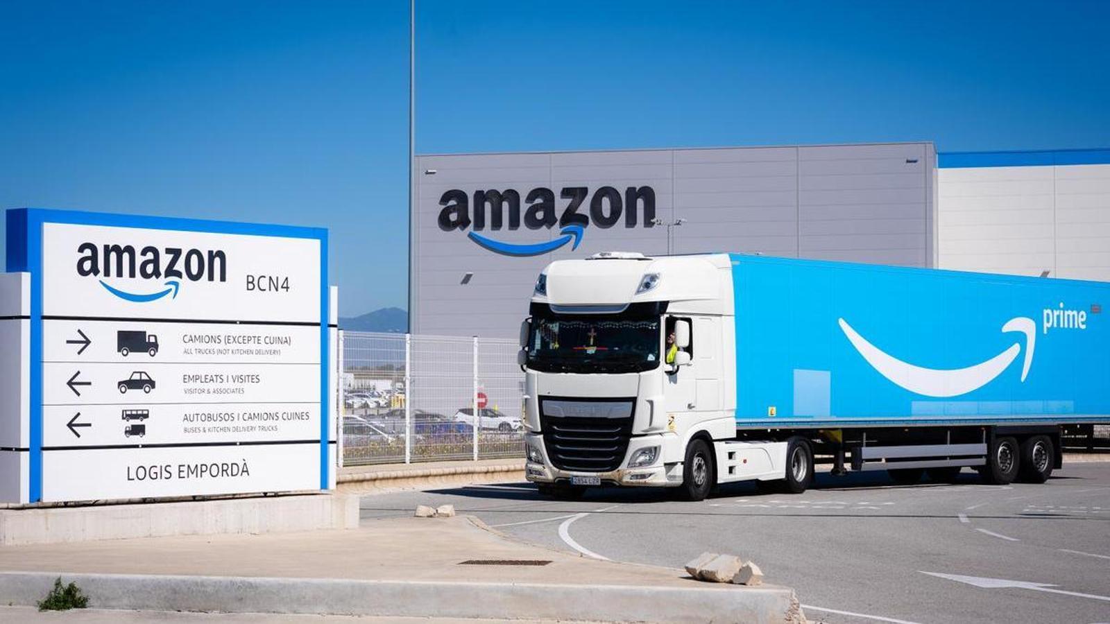 L'entrada del polígon Logis Empordà on s'estableix el centre logístic d'Amazon.