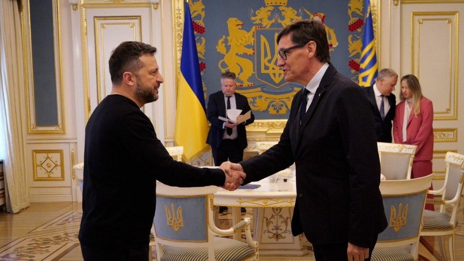 Zelensky and Illa at the meeting in Kyiv.