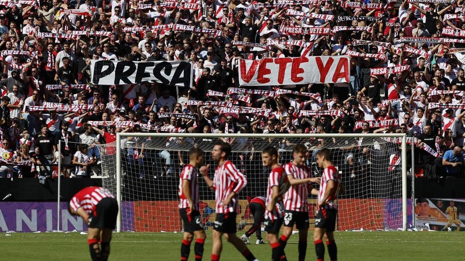 Rayo Vallecano-Athletic, suspended for throwing objects