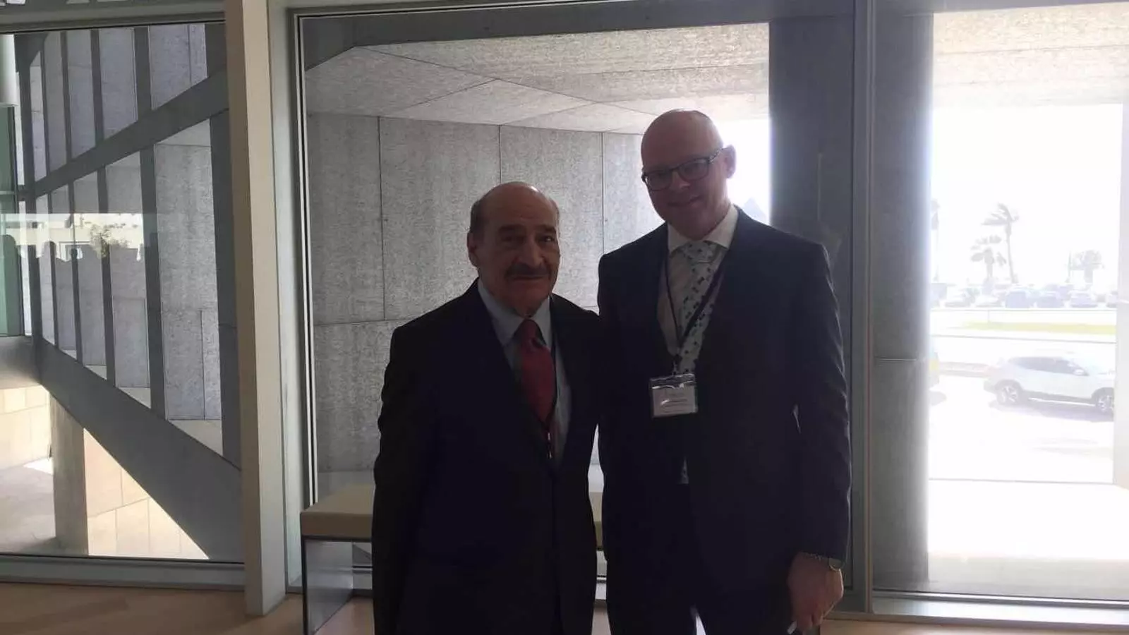 Jafar Jafari, dreta, i Antoni Riera al Fòrum d'Intel·ligència Turística del 2018, a Palma