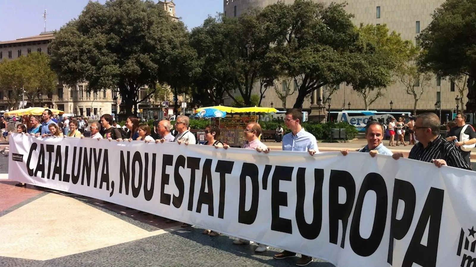 La pancarta de la manifestació de l'Onze de Setembre organitzada per l'Assemblea Nacional Catalana (ANC)