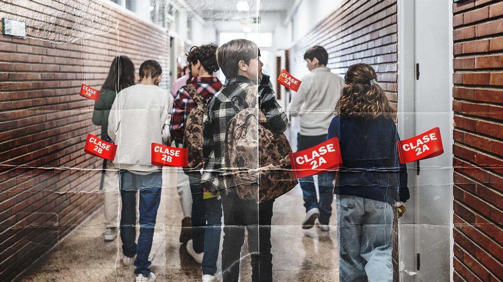 High school students in a high school hallway