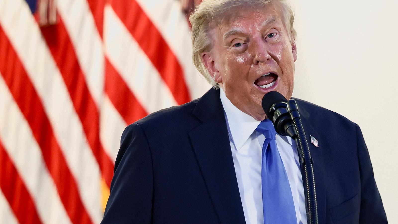 Donald Trump el pasado 2 de septiembre durante la cena celebrada en el Rose Garden