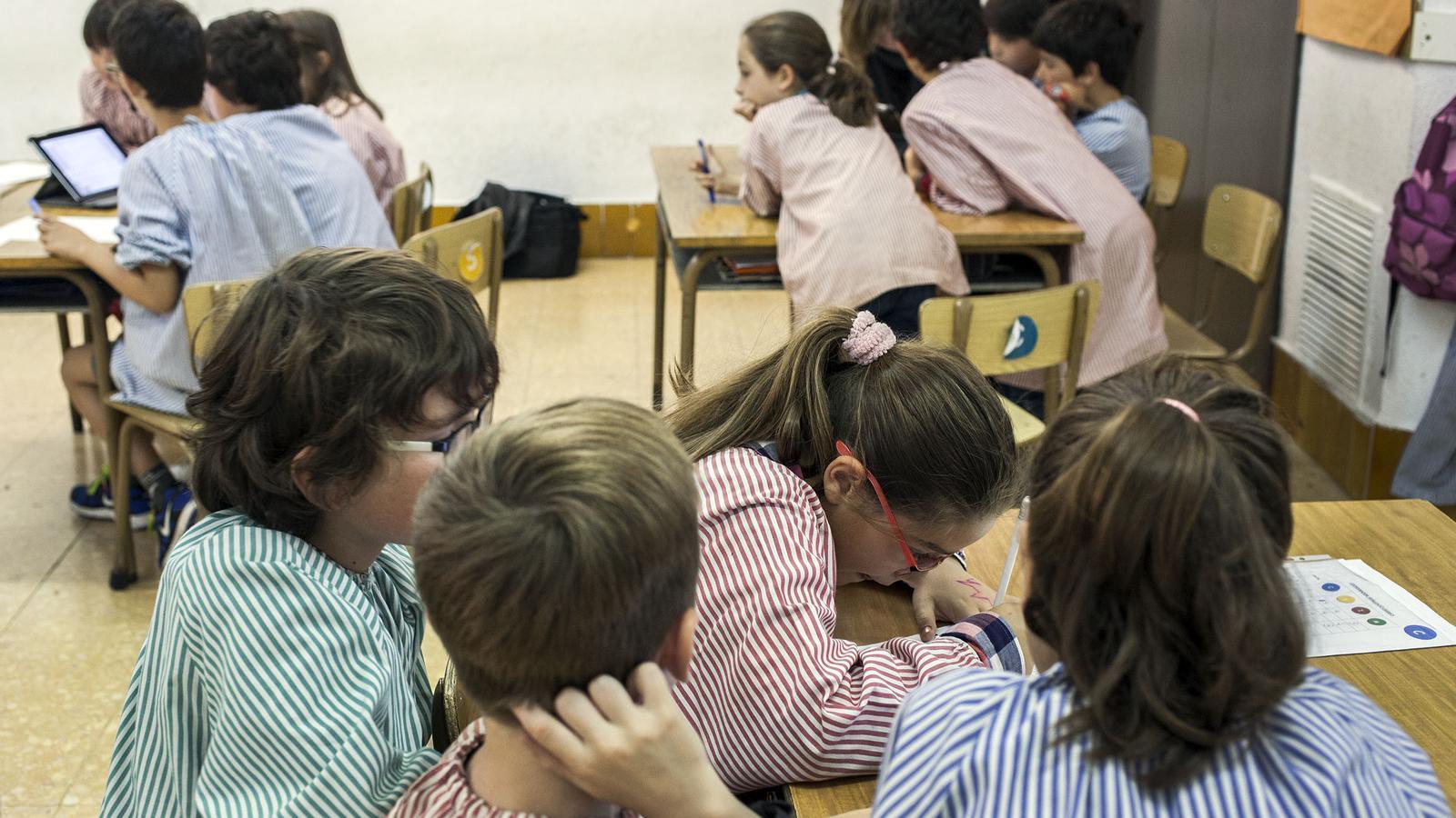 Alumnos de primaria de una escuela, en una imagen de archivo.