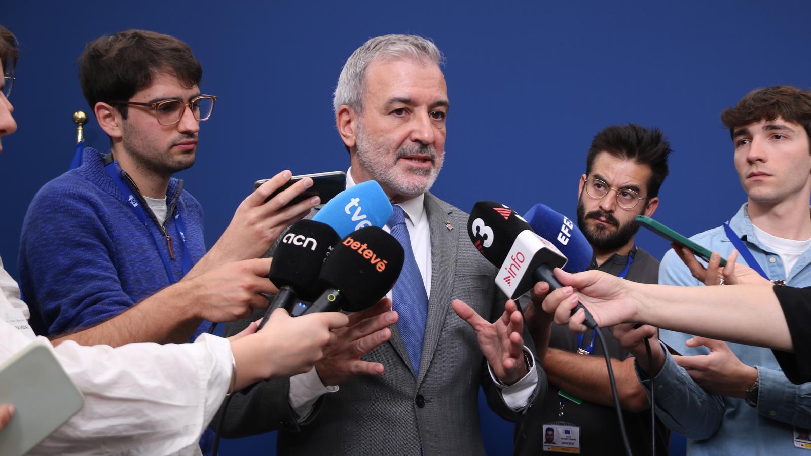 El alcalde de Barcelona, Jaume Collboni, en declaraciones a los medios.