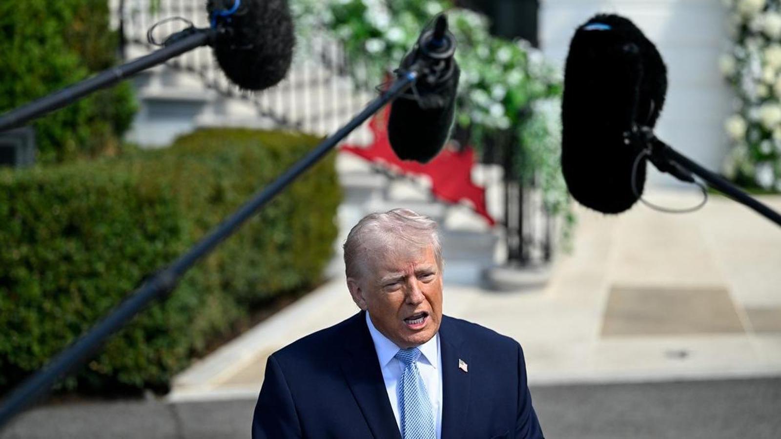 Donald Trump at an Easter celebration at the White House on April 6.