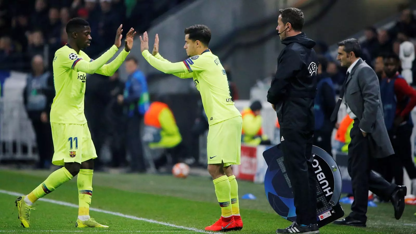 Coutinho va entrar per Dembélé al minut 67.