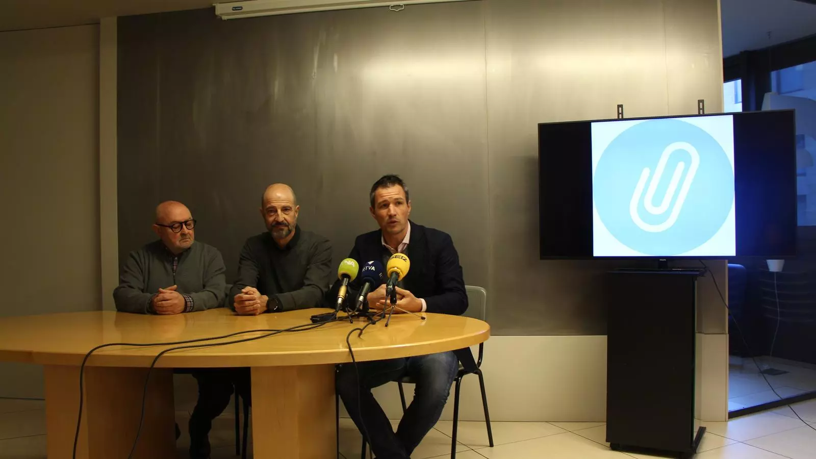 El clip serà l'imatge corporativa de les tres candidatures. / C. A.