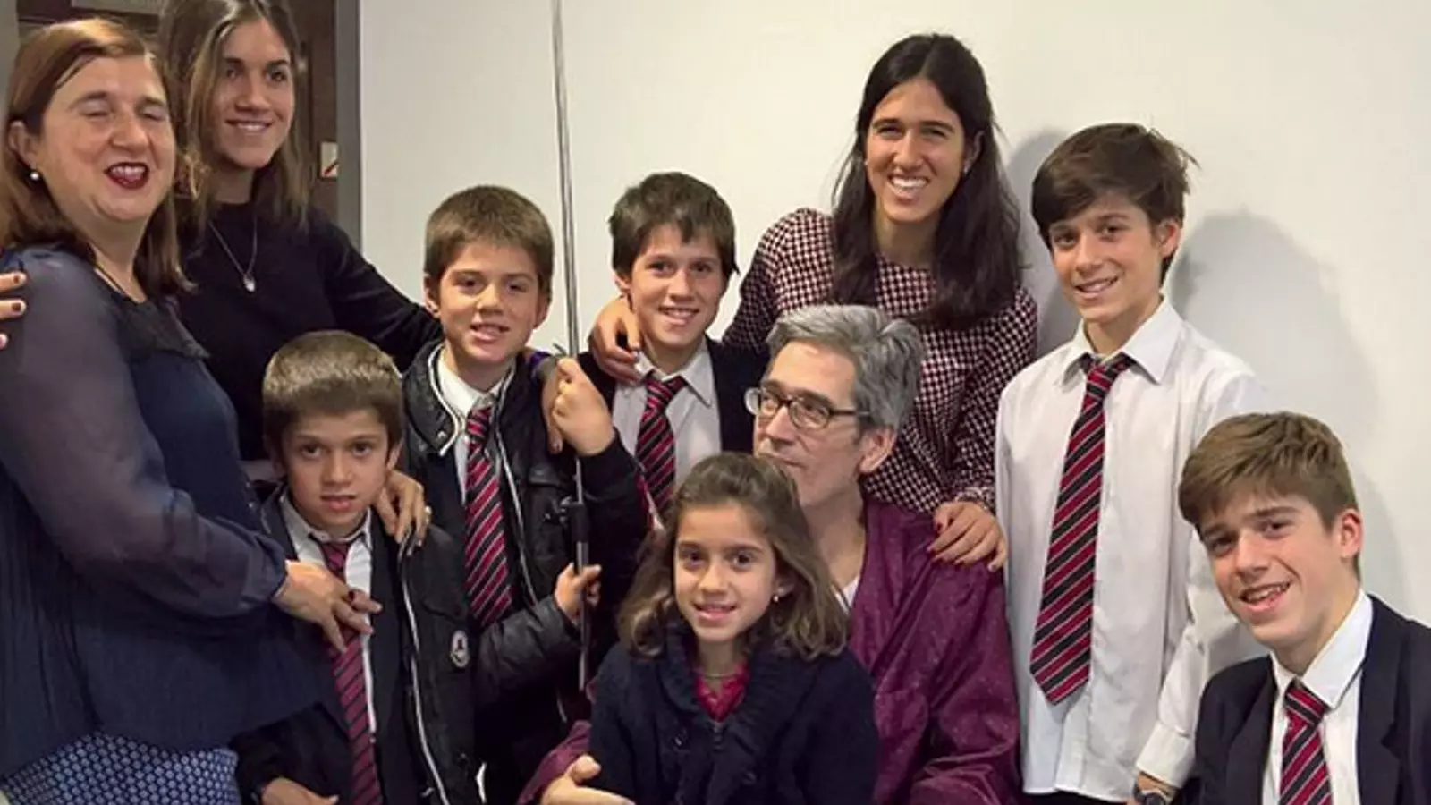 Postigo amb la seva família a l'hospita, en una imatge publicada per la seva dona