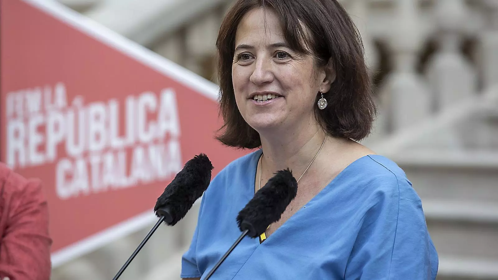 La presidenta de l’ANC, Elisenda Paluzie, en l’acte de presentació de la Diada d’aquest any.