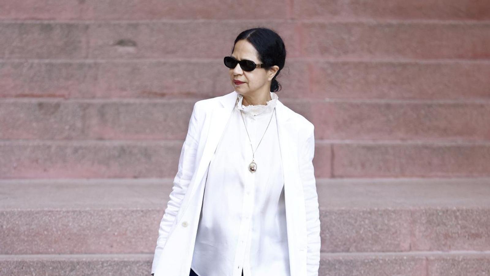 Júlia L, the psychotherapist of the Andic family, at the court of Martorell, this week
