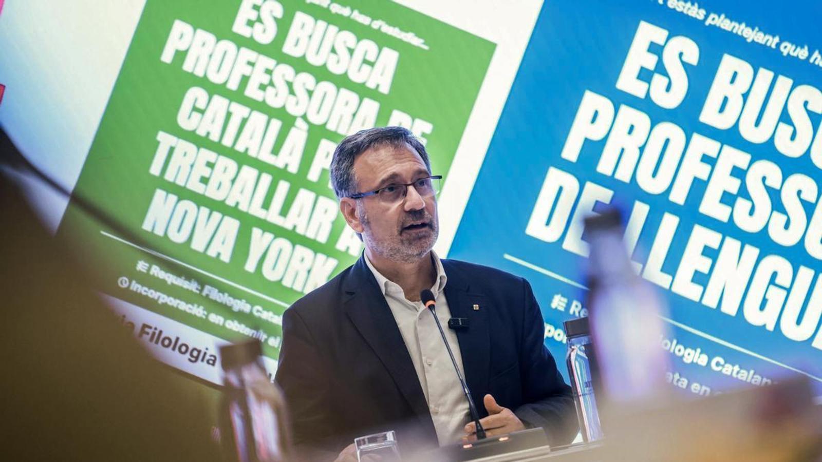 The minister F. Xavier Vila during the presentation of the campaign.
