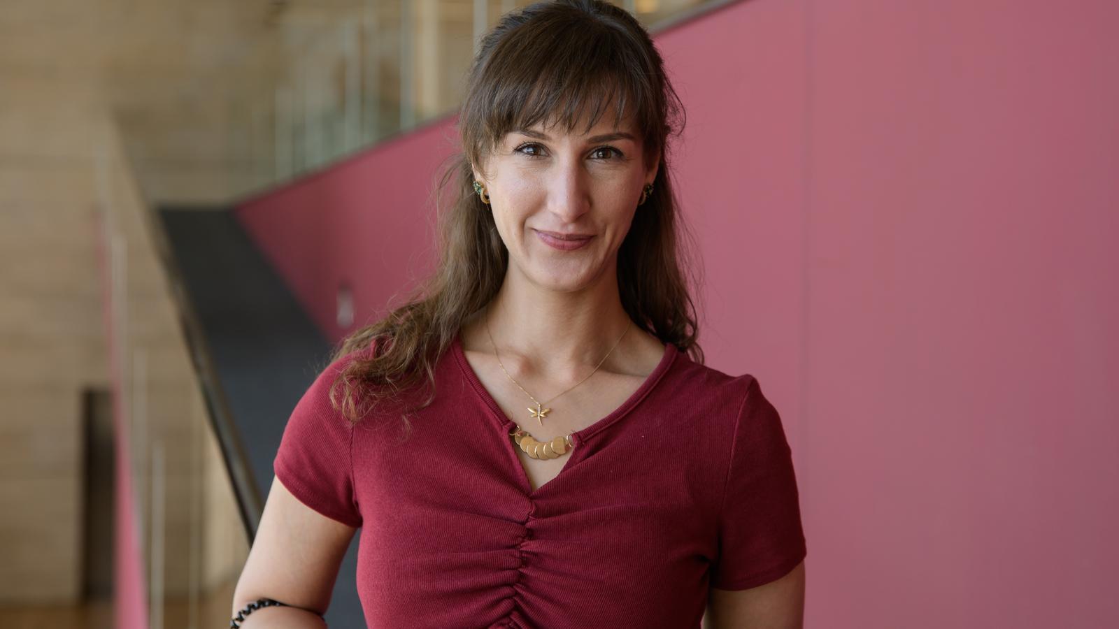 The Palestinian journalist Mariam Barghouti, at the Centre de Cultura Contemporània de Barcelona.