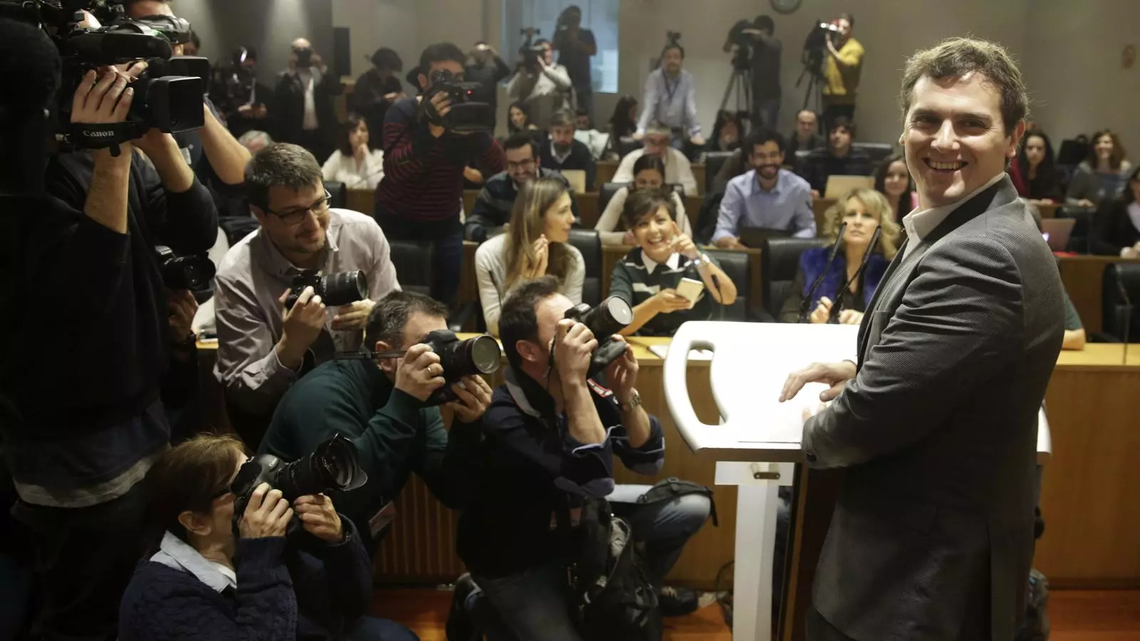 Albert Rivera en roda de premsa al Congrés dels Diputats