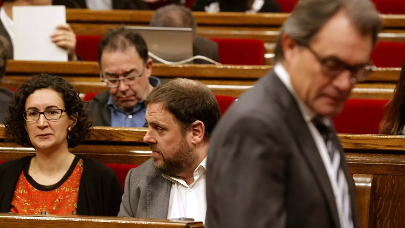 Mas i Junqueras al Parlament aquest dimecres / FRANCESC MELCION